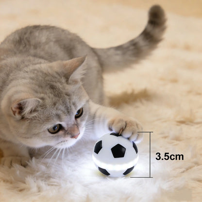FIFA World Cup Official Licensed Interactive Cat Toy – Flashing Moving Soccer Ball with Rolling Light