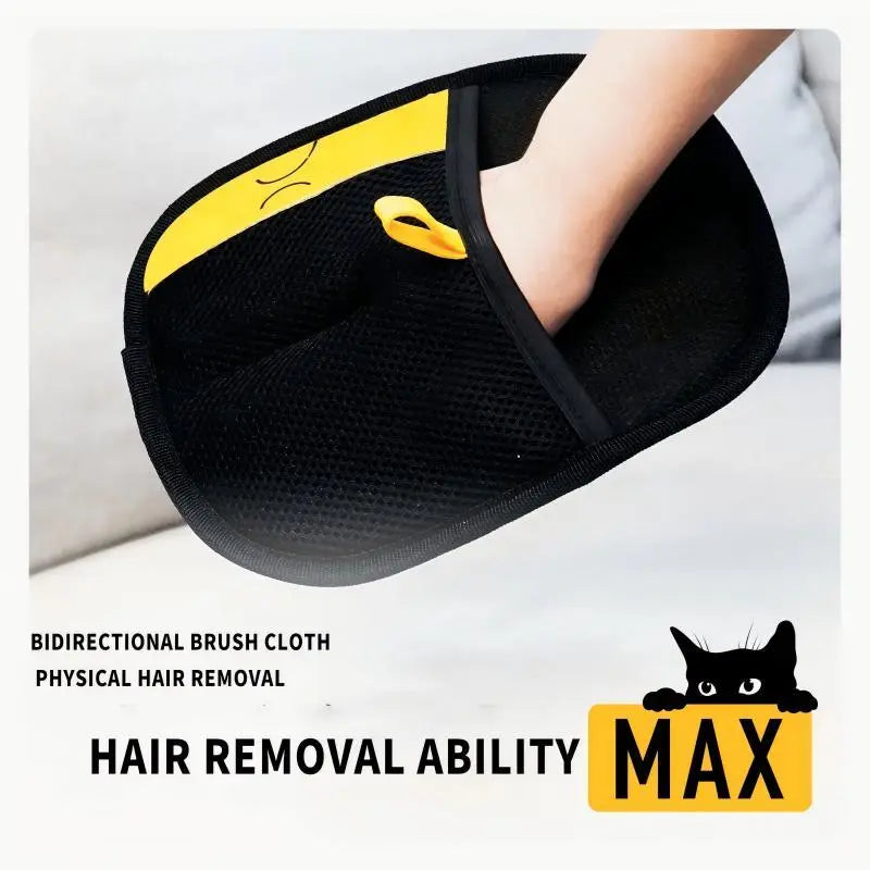 Electrostatic Pet Hair Remover Gloves – Two-Way Brush for Dogs & Cats, Reusable Sticky Hair Removal Mitt