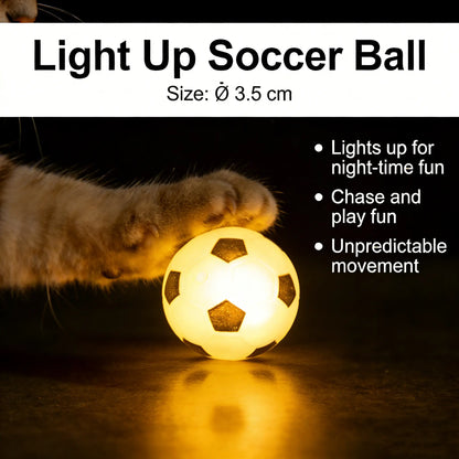 FIFA World Cup Official Licensed Interactive Cat Toy – Flashing Moving Soccer Ball with Rolling Light