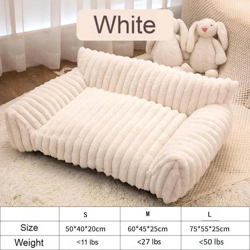 Four Styles of Comfortable Pet Sofa Beds—Fluffy Fleece Cat Bed Suitable for Indoor Cats, Premium Soft Material with a Removable, Washable Cover, Fun for Outdoor Use. Suitable for All Seasons, Cozy Pet Bed, Pet Sofa Bed, Bed Sure Pet
