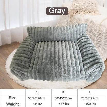 Four Styles of Comfortable Pet Sofa Beds—Fluffy Fleece Cat Bed Suitable for Indoor Cats, Premium Soft Material with a Removable, Washable Cover, Fun for Outdoor Use. Suitable for All Seasons, Cozy Pet Bed, Pet Sofa Bed, Bed Sure Pet