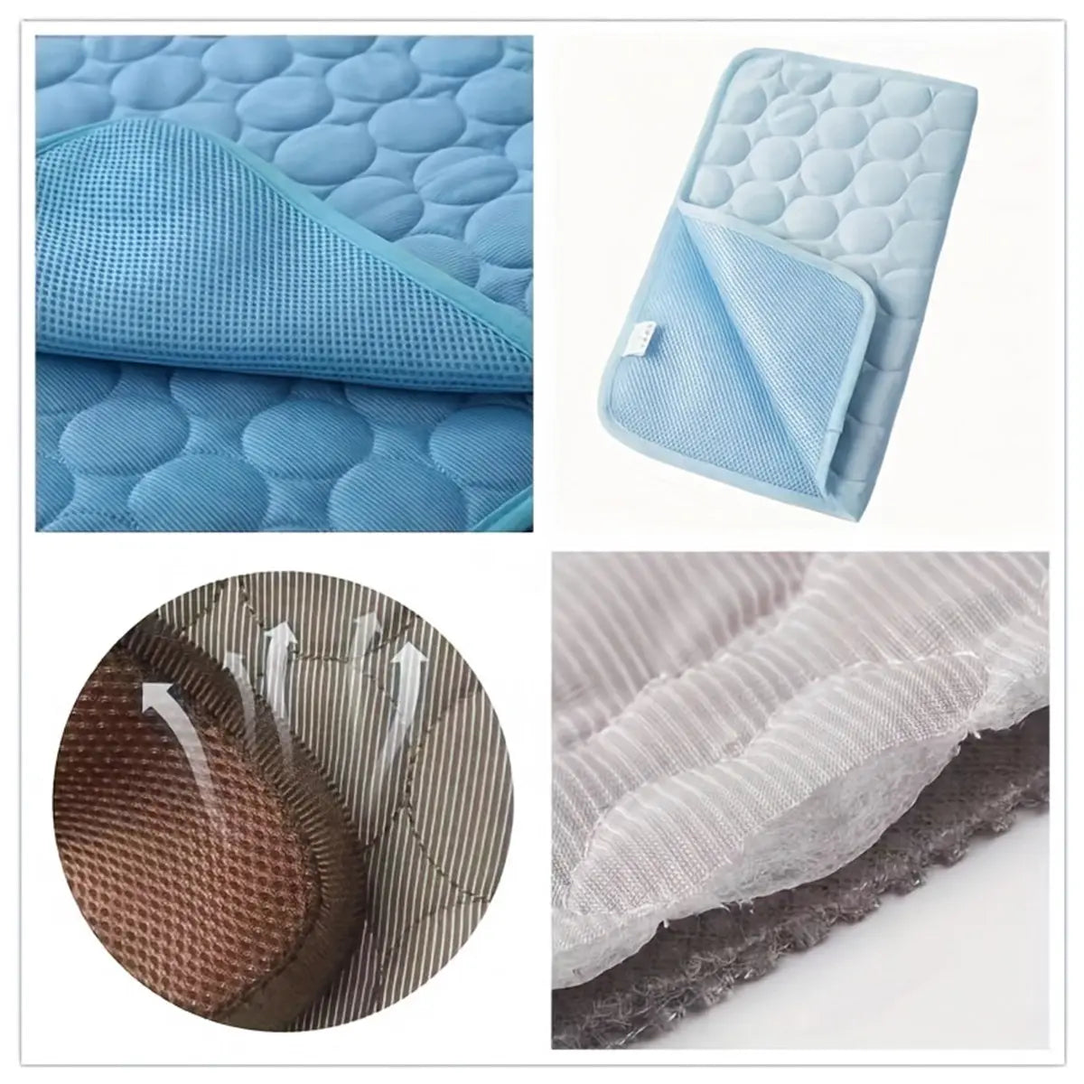 Cooling Dog Bed – Ice Silk Cooling Mat for Dogs, Non-Slip & Machine Washable, Summer Comfort Bed for Small to Large Pets