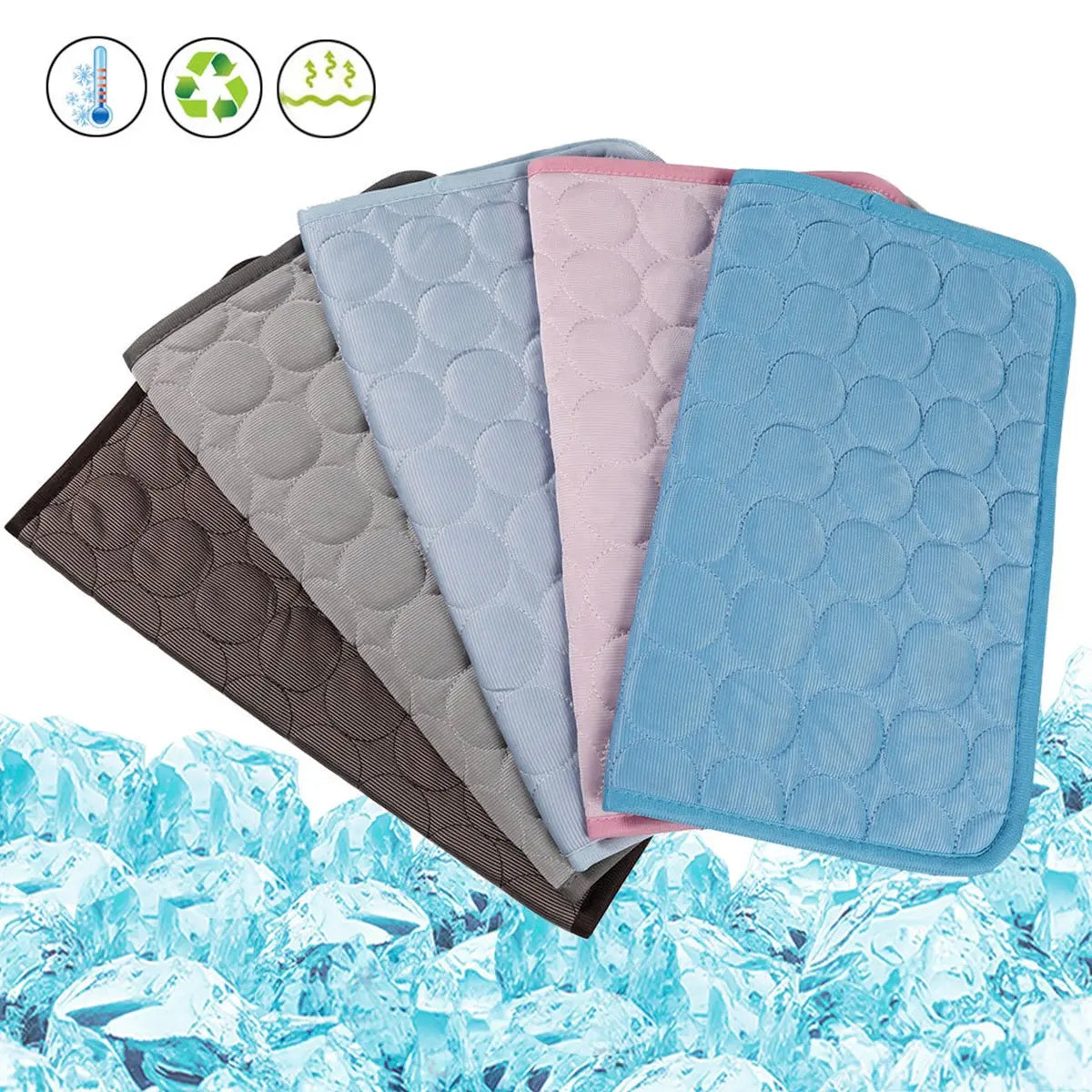 Cooling Dog Bed – Ice Silk Cooling Mat for Dogs, Non-Slip & Machine Washable, Summer Comfort Bed for Small to Large Pets